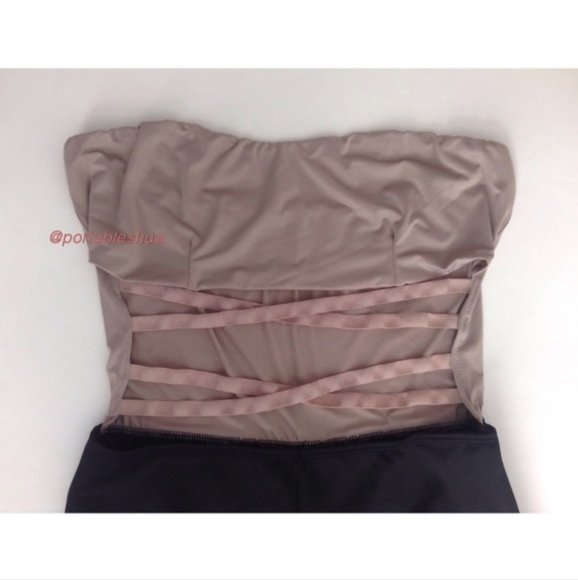 NWOT - Mocha Strapless Strappy Cut Out Romper - Picture 4 of 9